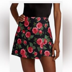 NWT Alice + Olivia Women’s Size 14 Renna Floral-Print Mini Wrap Skirt